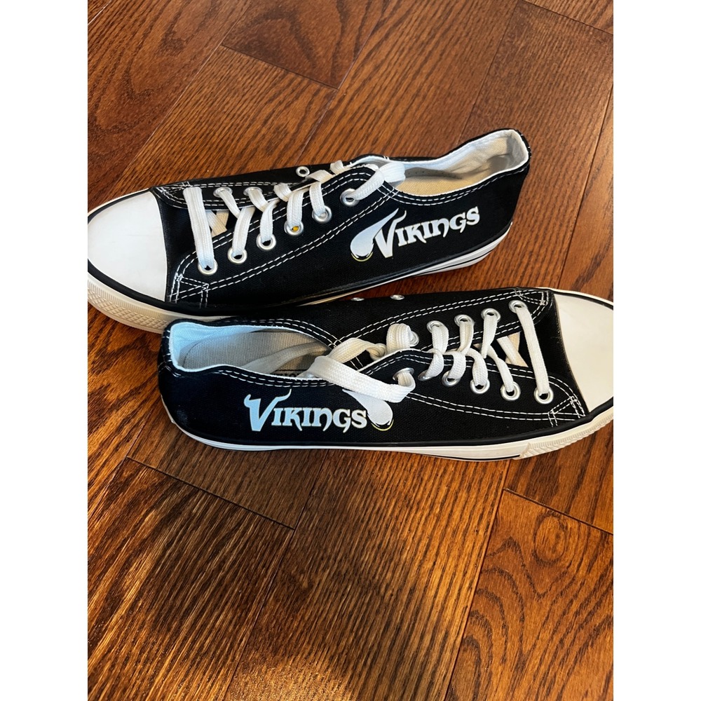 Mutuoni Vikings Mens Black Canvas Low Top Lace Up Fashion Sneakers Size 43 265